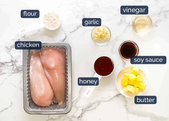 Ingredients of chicken breast recipe